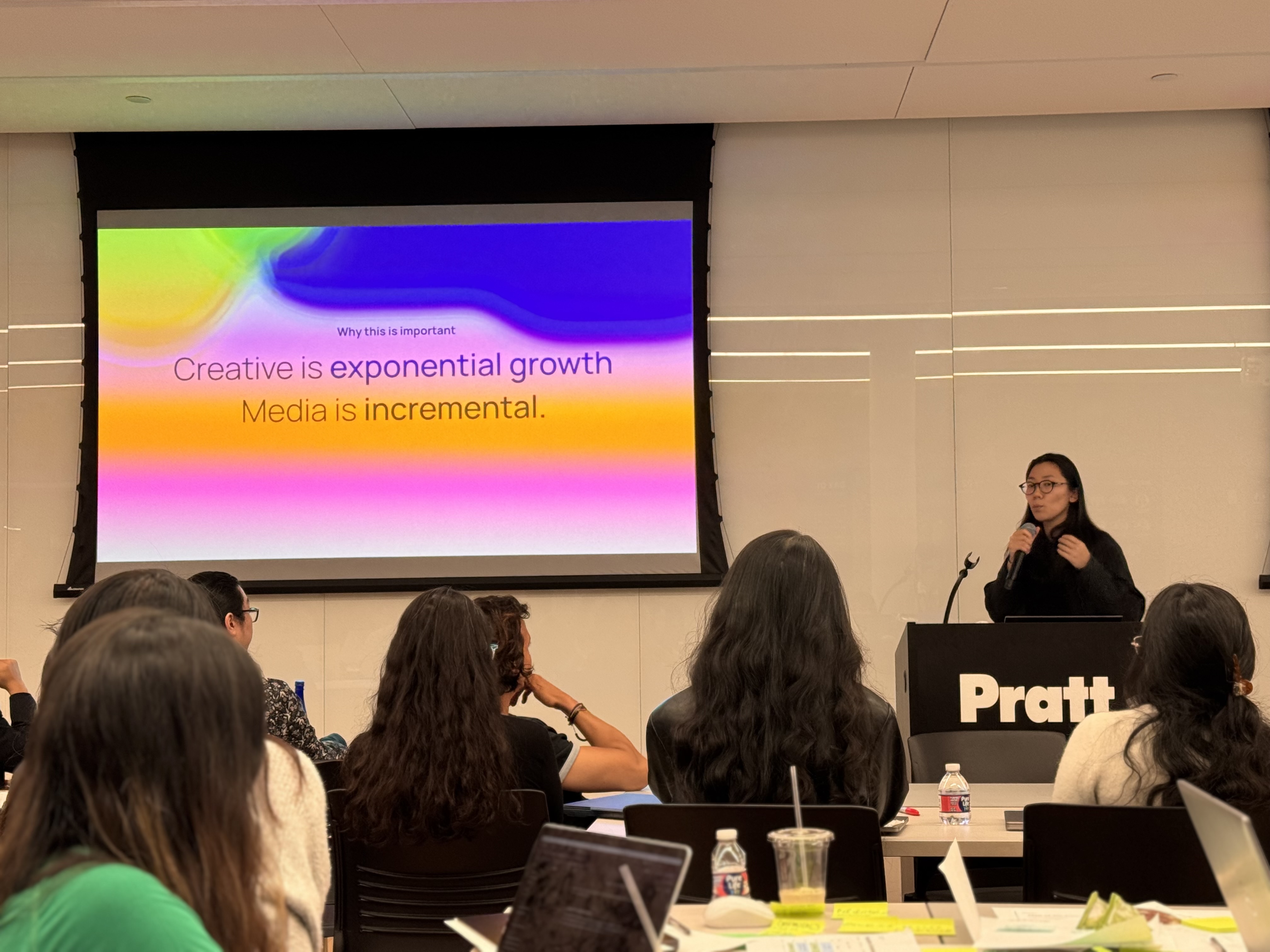 Michelle Lo Horton speaking at the Asian Creative Festival in New York