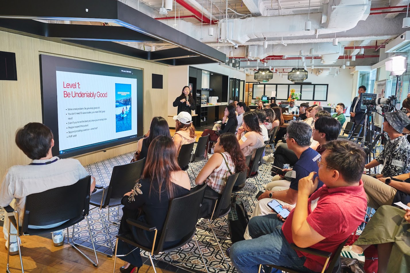 Michelle Lo Horton speaking at Oasis x Chimera Collective in Singapore