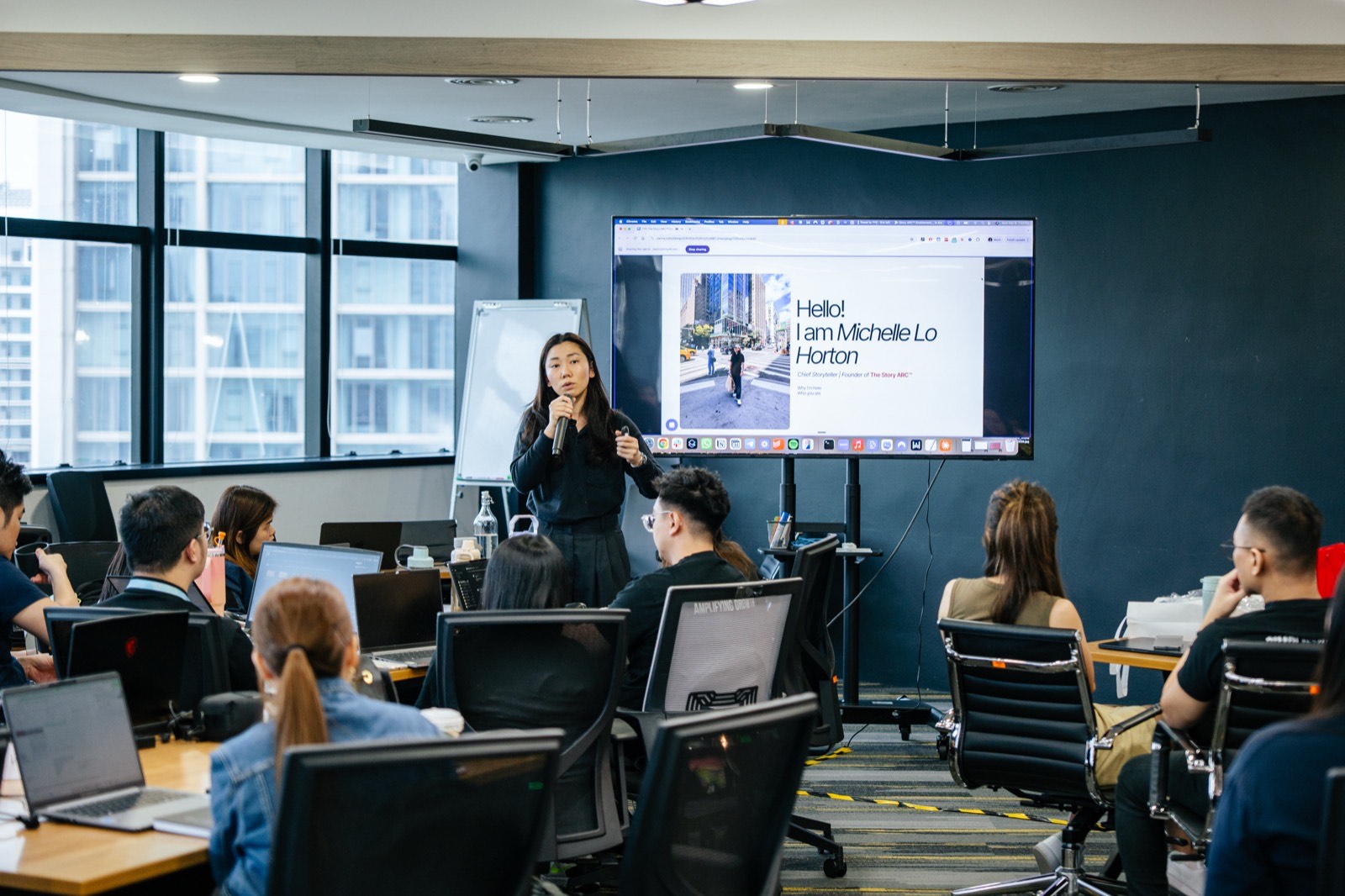 Michelle Lo Horton leading a Story ARC™ corporate storytelling training workshop for YYC marketing teams in Kuala Lumpur
